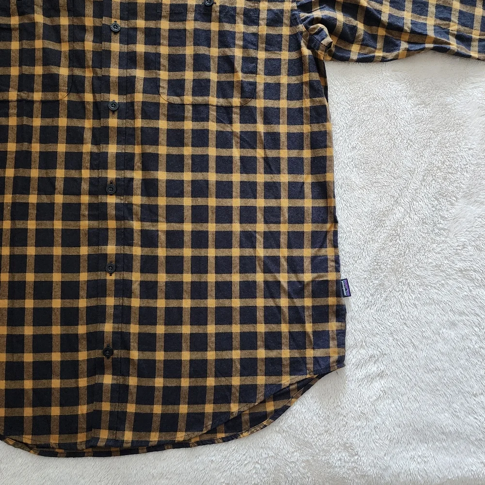 Patagonia Long-Sleeve Chima Cotton Shirt, Men's Large, EUC - Pine Lodge/Black - Picture 3 of 10